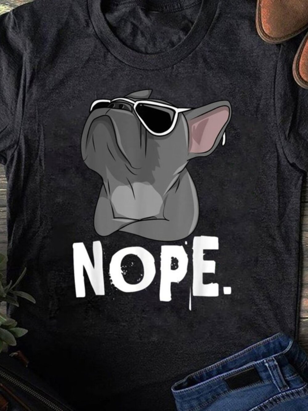 Nope Lazy Frenchie T-shirt Funny French Bulldog Dog Lover Gift